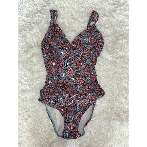 Assets By Spanx Women’s Sz. M Multicolor One Pc. Swimsuit. Great Item - Picture 1 of 10